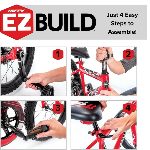 Bicicleta para Niños Rock It Huffy , Ruedas de 12", Mayores de 3 Años, Ruedas de Entrenamiento, Gris - Imagen 4